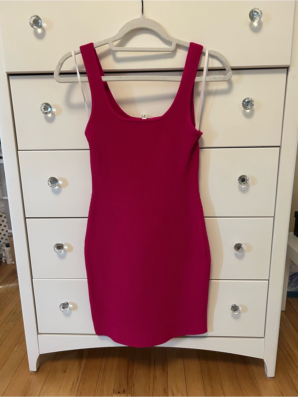 Babaton Sculpt Knit Squareneck Mini Dress - Granita Pink - Picture 3 of 6